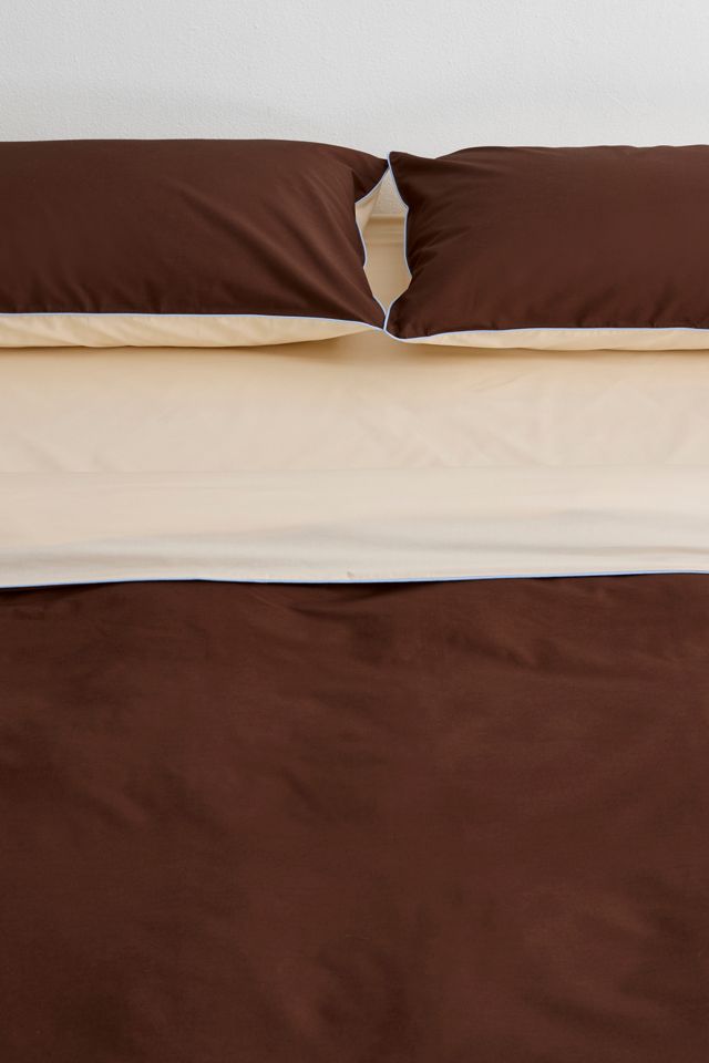 Bed Threads Organic Cotton Percale Piped Duvet Cover #4