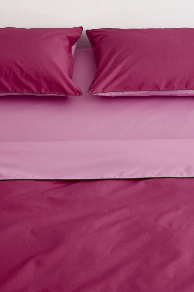 Bed Threads Organic Cotton Percale Piped Duvet Cover #4