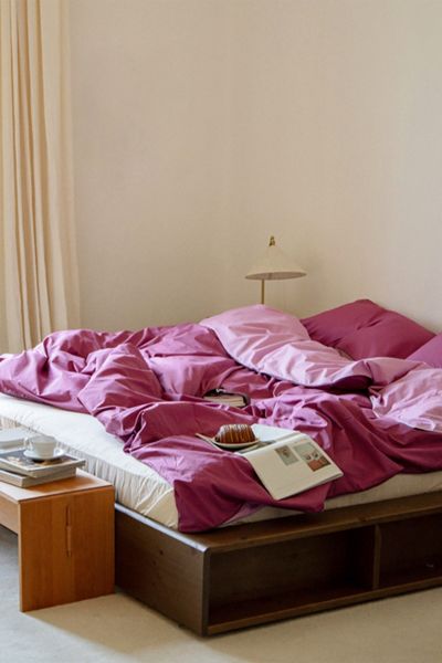 Bed Threads Organic Cotton Percale Piped Duvet Cover