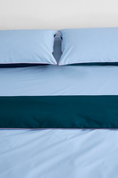 Bed Threads Organic Cotton Percale Piped Duvet Cover