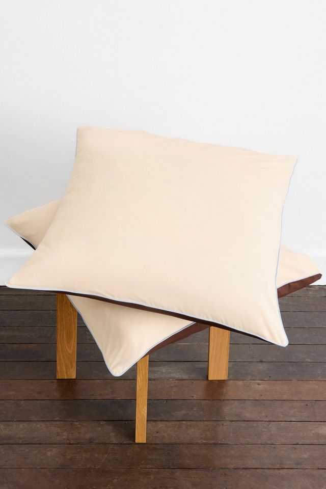 Bed Threads Organic Cotton Percale Square Piped Pillowcase Set #2