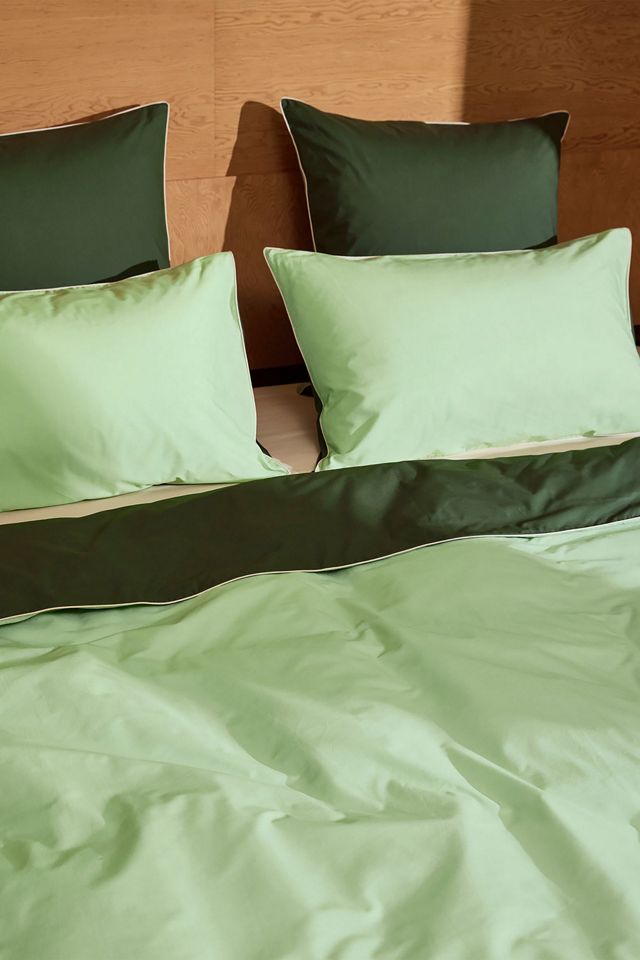 Bed Threads Organic Cotton Percale Square Piped Pillowcase Set #1