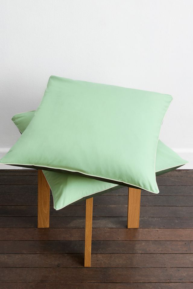 Bed Threads Organic Cotton Percale Square Piped Pillowcase Set #2