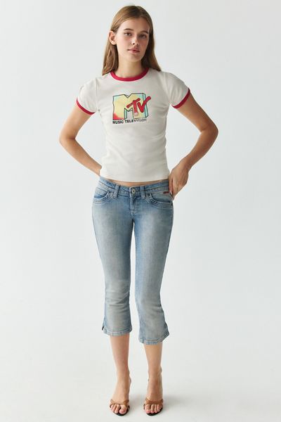 BDG Miko Cropped Low-Rise Kick Flare Jeans