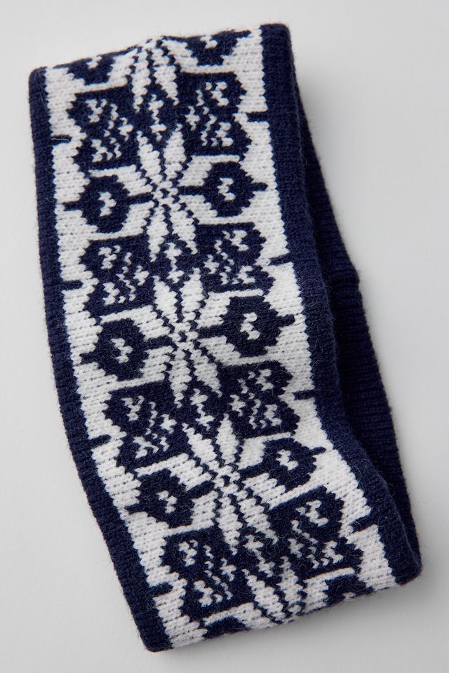 Bandeau-serre-tête en tricot intarsia Toasty #1