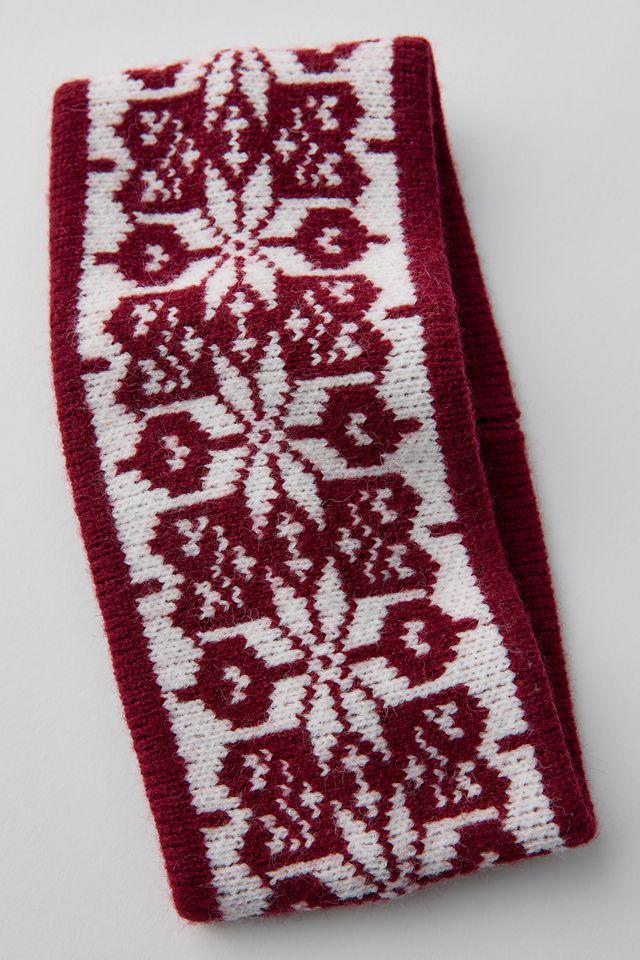Toasty Intarsia Knit Headwrap Headband #1