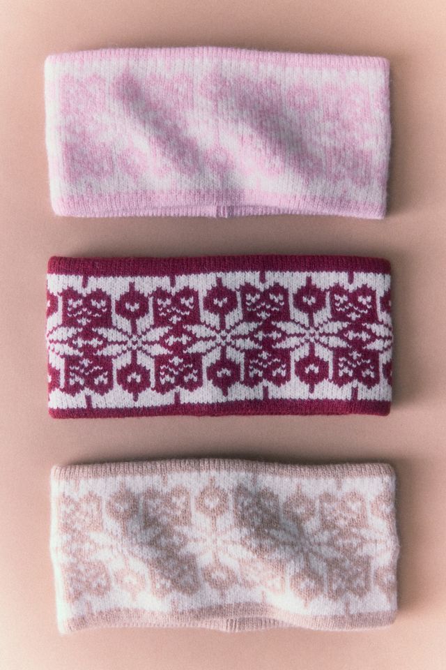 Toasty Intarsia Knit Headwrap Headband #4