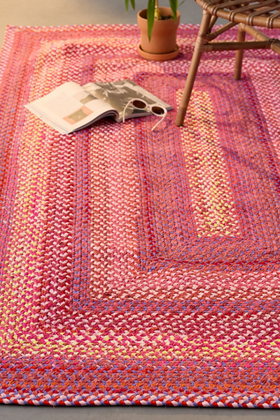 Demi Geometric Braided Rug