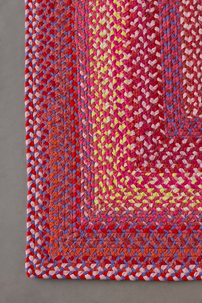 Demi Geometric Braided Rug