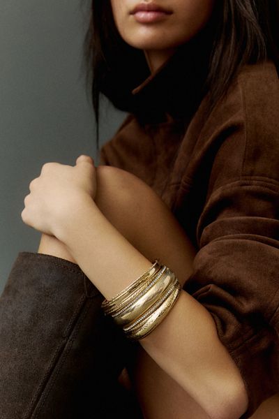 Falin Metal Bangle Bracelets Set