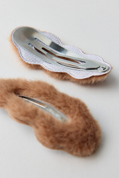 Cozy Faux Fur Snap Clips