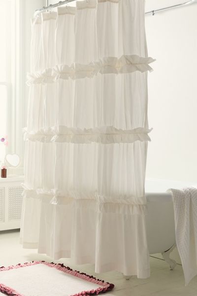 Ruched Ruffle Shower Curtain