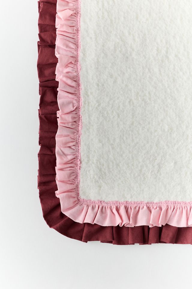 Ruffle Border Plush Tufted Bath Mat #3