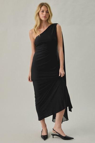 Lulus Murray Asymmetric Drape Detail One-Shoulder Maxi Dress