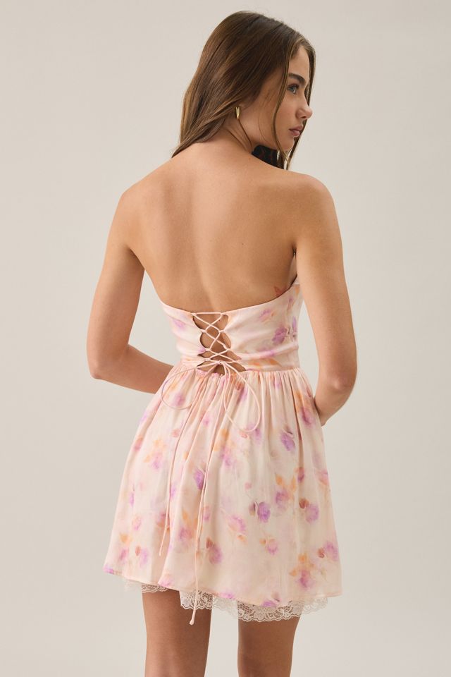 Mini-robe corset à taille basque sans bretelles en tissu éponge Lulus #2