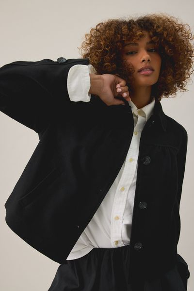 BDG Penny Wool Blend Swing Peacoat