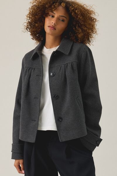 BDG Penny Wool Blend Swing Peacoat