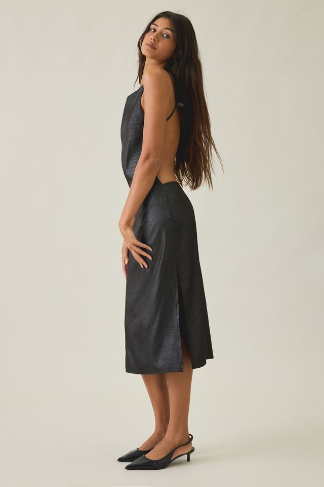Lioness Alexa Coated Open-Back Midi Dress #1