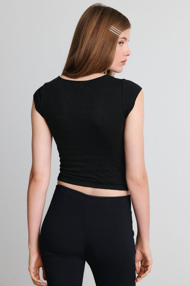 UO Alanis Keyhole Cutout Short Sleeve Top #3