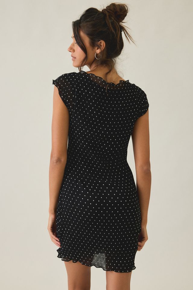 Lioness Mariner Black Polka Dot Mini Dress #1