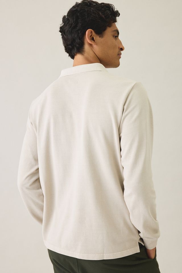 Standard Cloth Pique Cotton Long Sleeve Polo Tee #1