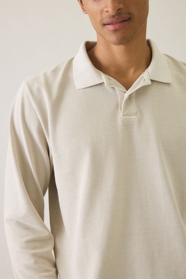 Standard Cloth Pique Cotton Long Sleeve Polo Tee #2