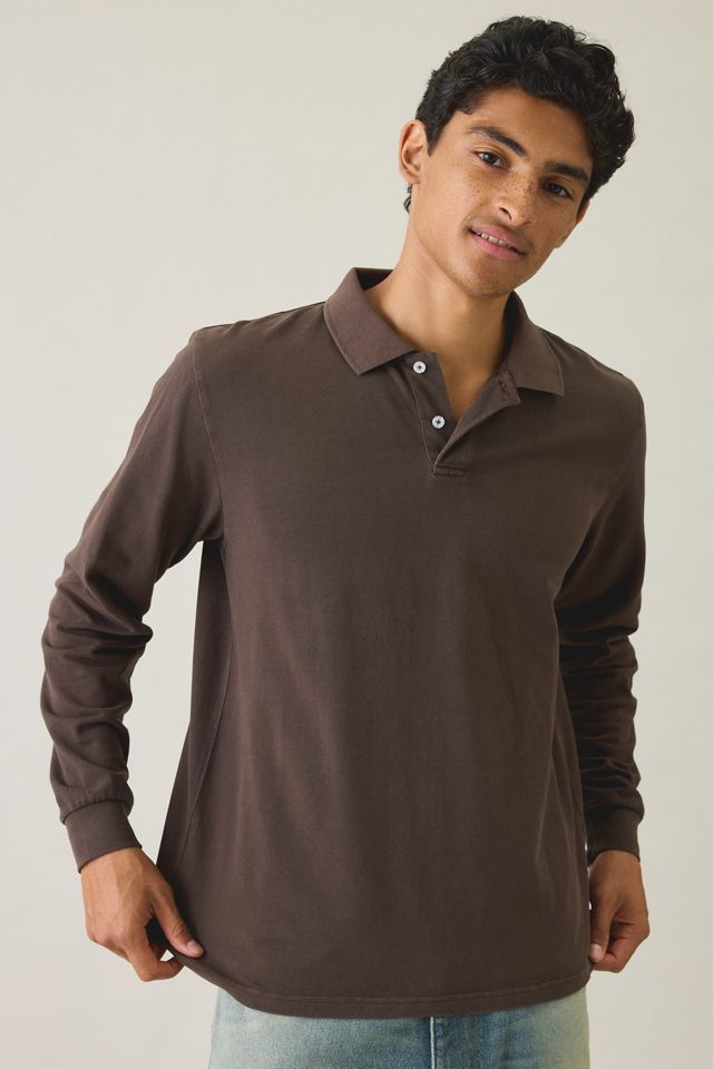 Standard Cloth Pique Cotton Long Sleeve Polo Tee #2