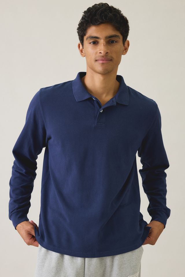 Standard Cloth Pique Cotton Long Sleeve Polo Tee #2