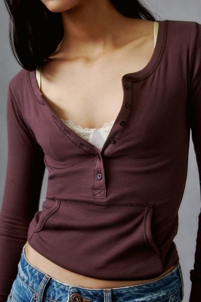 BDG Commons Pocket Long Sleeve Henley