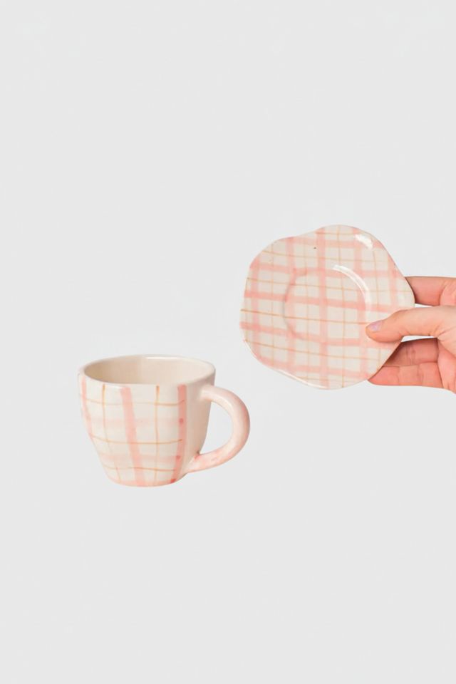 Casa Amarosa Handmade Cute Ceramic Mug & Coaster Set #2