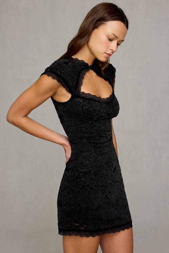 Kimchi Blue Call Me Keyhole Cutout Lace Mini Dress #1