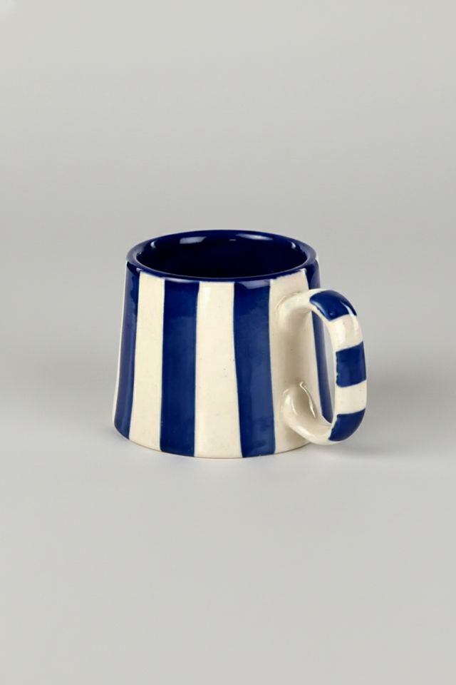 Casa Amarosa Ceramic Striped Coffee Mug Set #2
