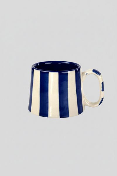 Casa Amarosa Ceramic Striped Coffee Mug Set