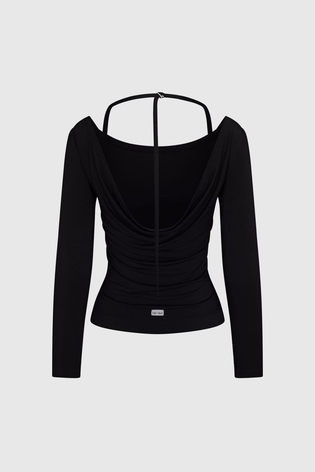 RAT BOI Cowl Back Long Sleeve Top #3