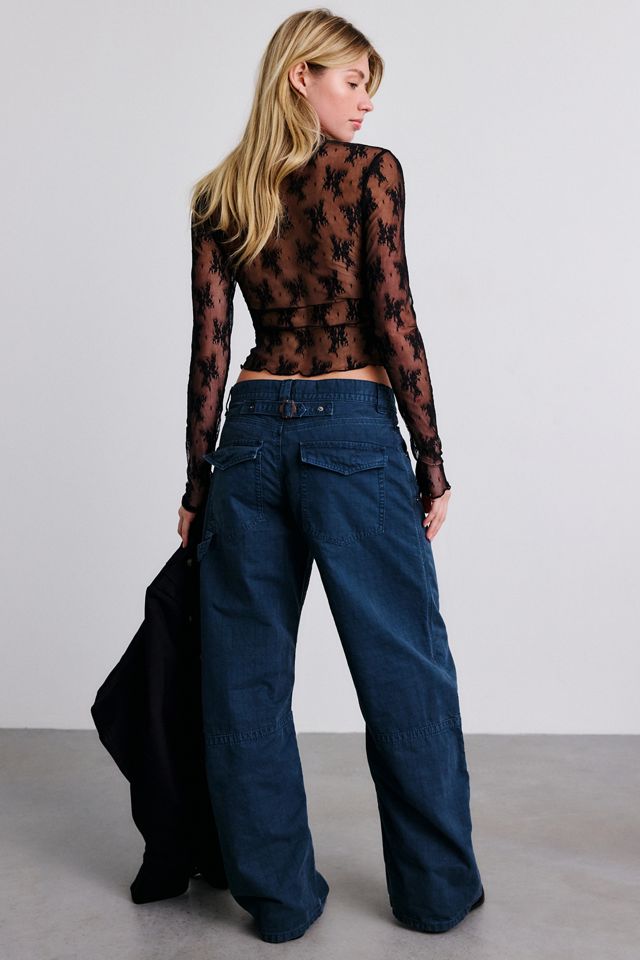 BDG No Man's Land Cotton Canvas Wide Leg Carpenter Pants #3