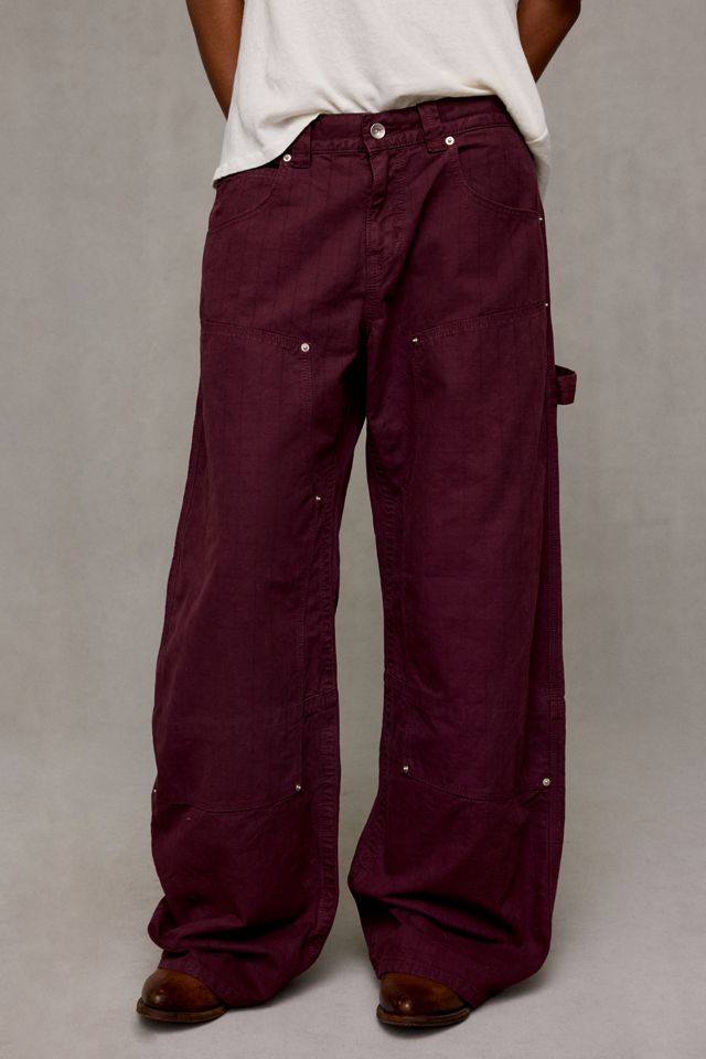 BDG No Man's Land Cotton Canvas Wide Leg Carpenter Pants #1