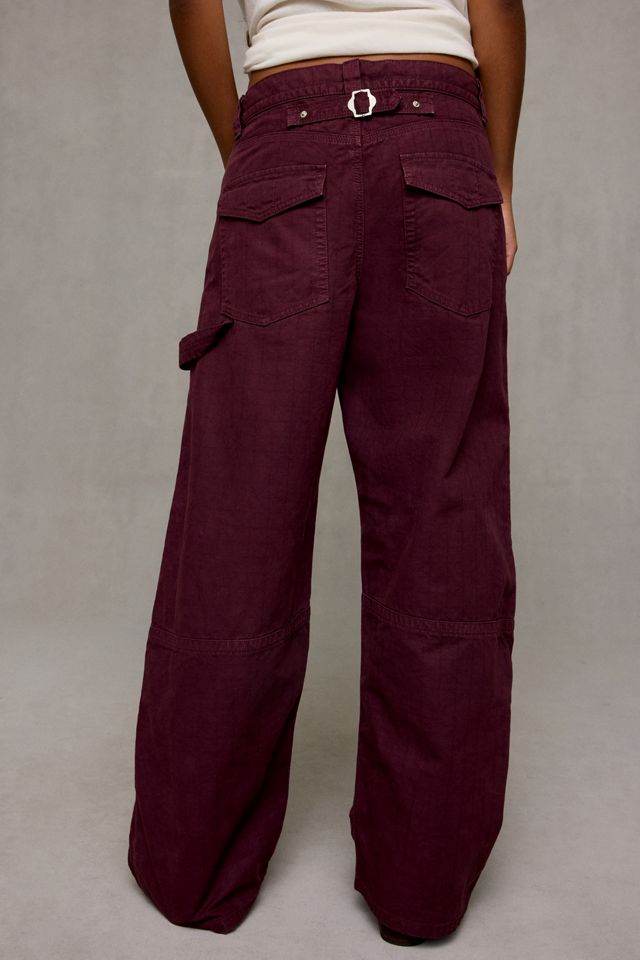 BDG No Man's Land Cotton Canvas Wide Leg Carpenter Pants #4