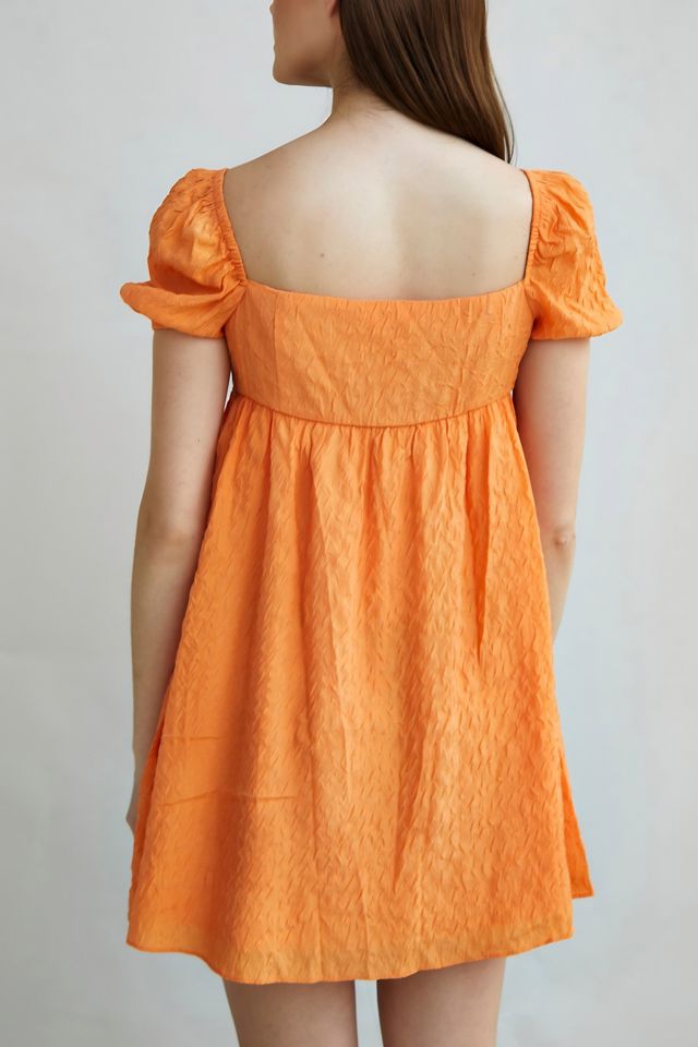 Glamorous Square Neck Puff Sleeve Babydoll Mini Dress #1