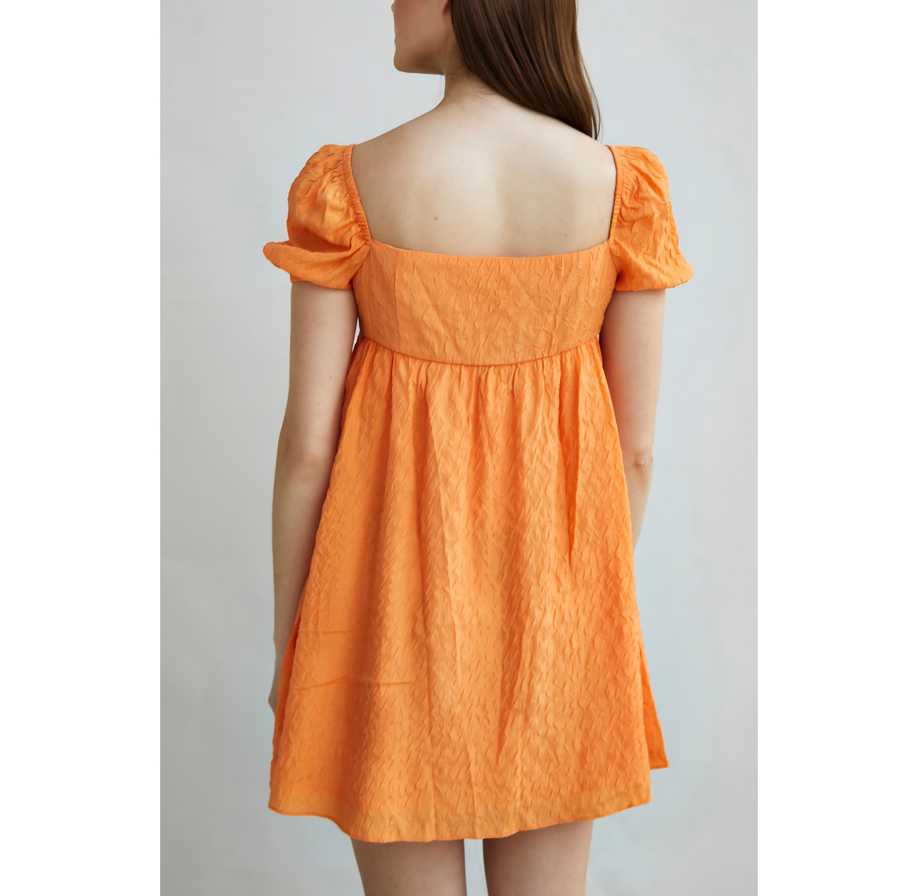 Glamorous Square Neck Puff Sleeve Babydoll Mini Dress