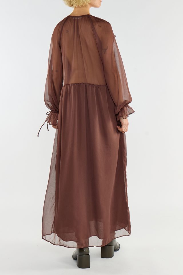 Glamorous Cascading Ruffle Chiffon Long Sleeve Maxi Dress #2