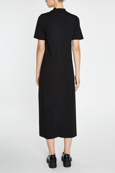 Glamorous Minimalist Mockneck Short Sleeve Midi Dress