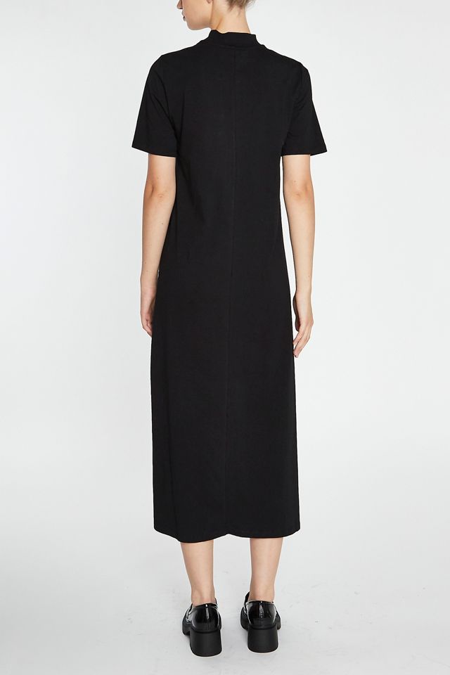 Glamorous Minimalist Mockneck Short Sleeve Midi Dress #1