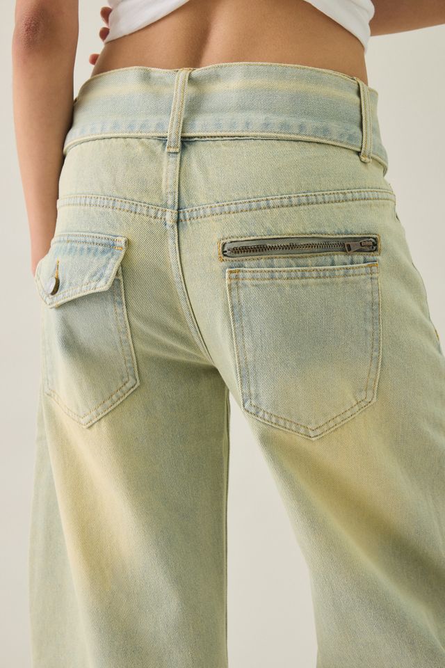 Lioness Dynasty Belted Low-Rise Barrel Leg Jeans #5