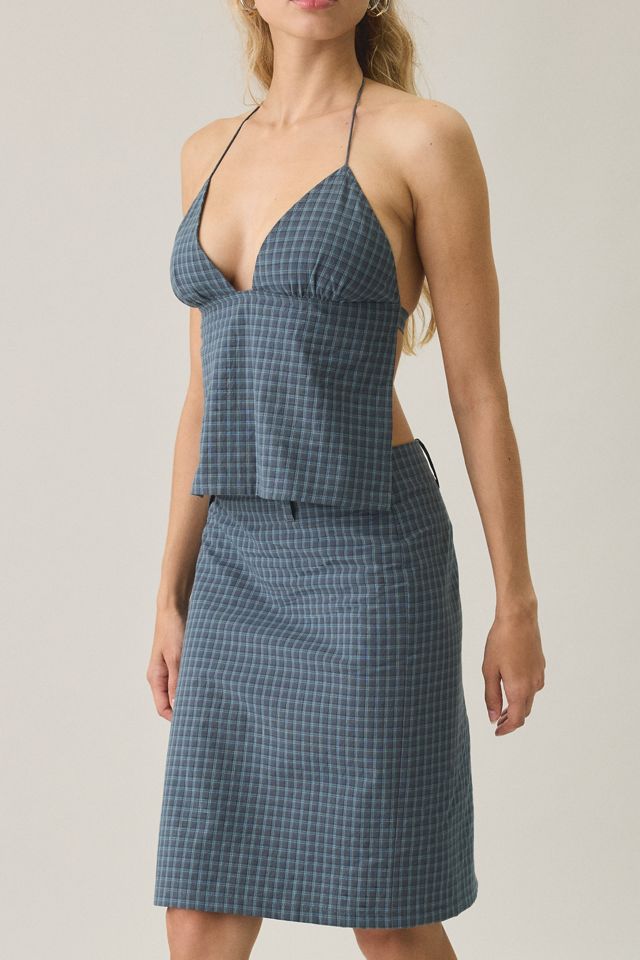 Lioness Play On Plaid Low-Rise Midi Skirt #2