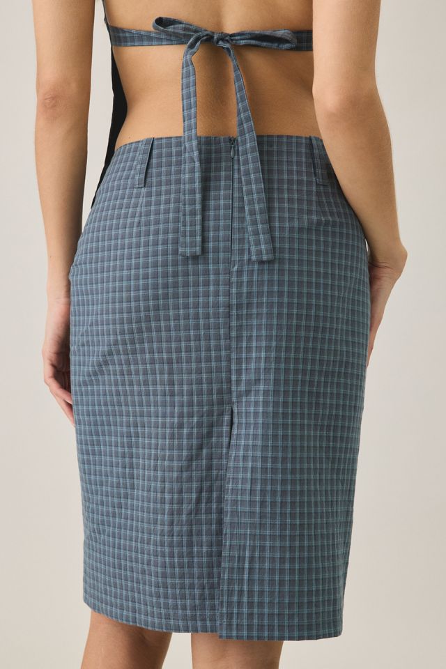 Lioness Play On Plaid Low-Rise Midi Skirt #3