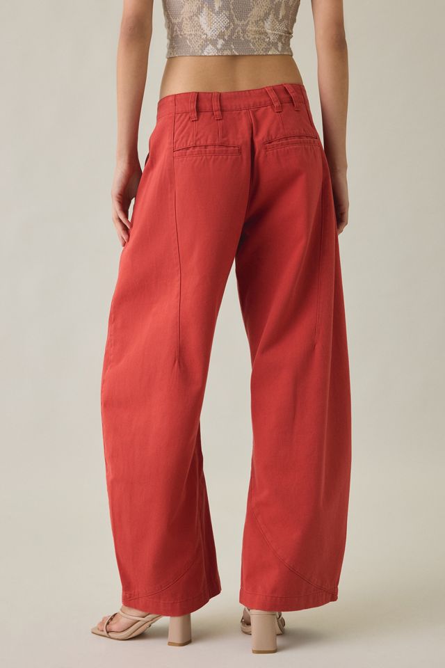 Lioness Sideline Crimson Low-Rise Barrel Leg Jeans #2