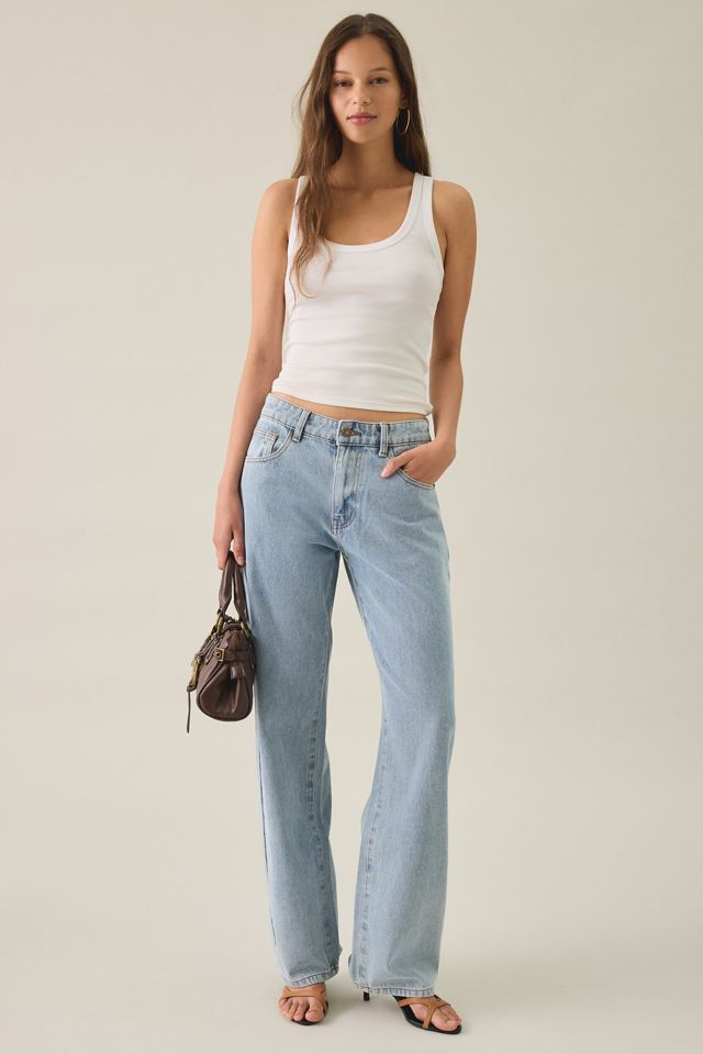 Lioness Totti Lace-Up Low-Rise Straight Leg Jeans #1