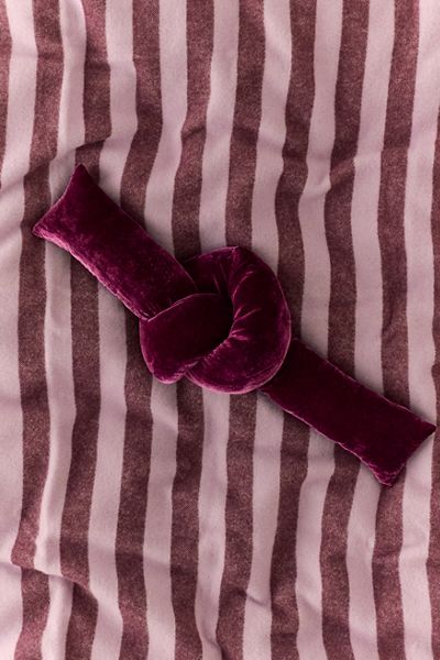 Velvet Knotted Throw Pillow