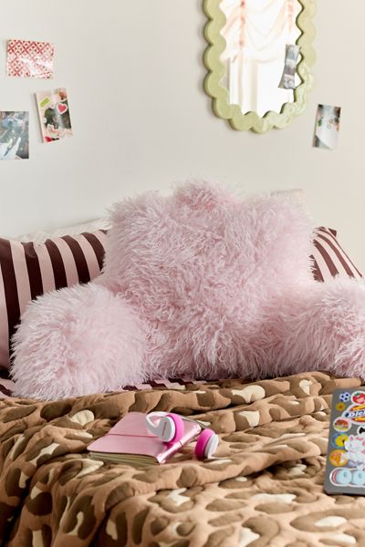 Coussin Boo Dakota en fausse fourrure shaggy jacquard