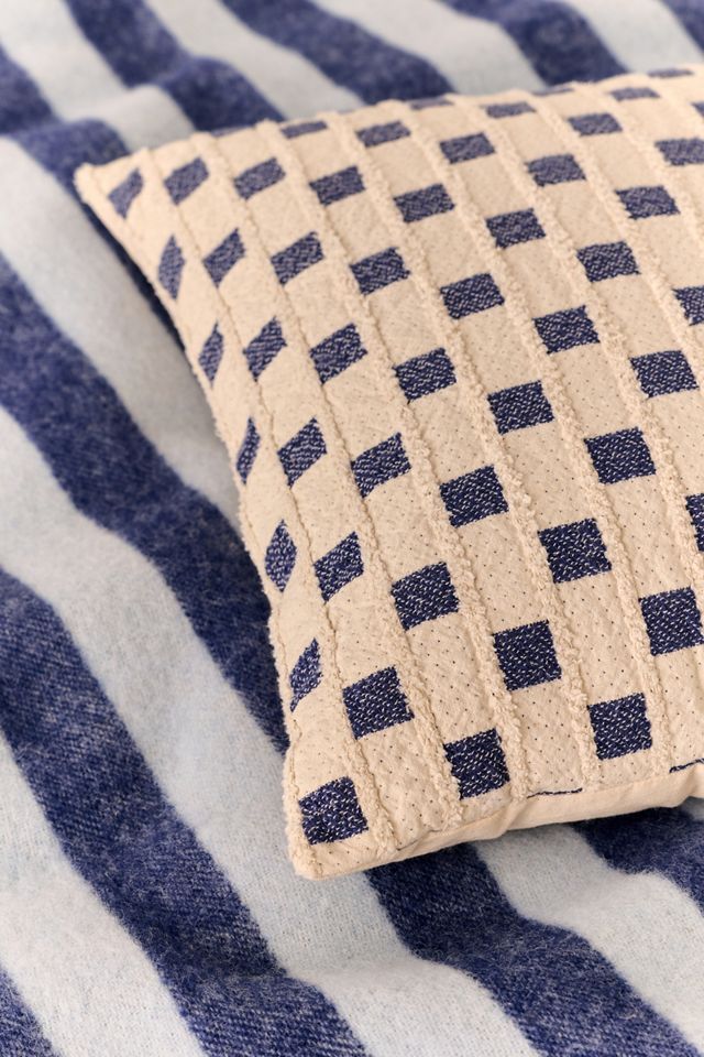 Kaz Checkered Jacquard Woven Throw Pillow #1